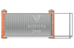 Откатные ворота для дачи 4000×2000 ЗМК-7306