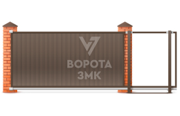 Ворота откатные механические 7 метров 7000×2200 ЗМК-8081