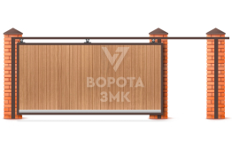 Двустворчатые откатные ворота 2100×3000 ЗМК-7468