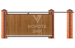 Ворота подвесные 3500×2000 откатные ЗМК-7396