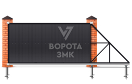 Ворота сдвижные для дачи 2250×2800 ЗМК-7319