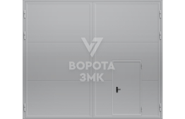 Противопожарные ворота с калиткой EI-60 2000×4000 ЗМК-4814