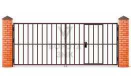 Решетчатые распашные ворота 2500×1750 ЗМК-5409