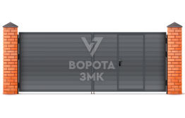 Алюминиевые распашные ворота Алютех 2250×2000 ЗМК-4756