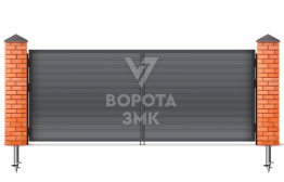 Профильные распашные ворота 2250×2500 ЗМК-5340