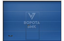 Ворота секционные гаражные 2500×2500 с калиткой ЗМК-3036