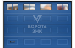 Подъемные ворота на гараж 2750×2250 секционные ЗМК-3435
