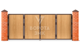 Ворота складные подъемные гаражные 2500×2500 ЗМК-2061